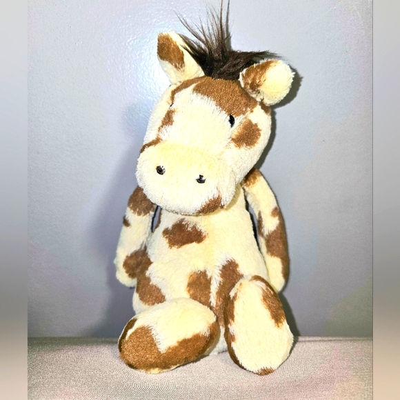 Jellycat Other - Jellycat Bashful Pinto Pony Horse White Brown Stuffed Animal Retired 12" Soft